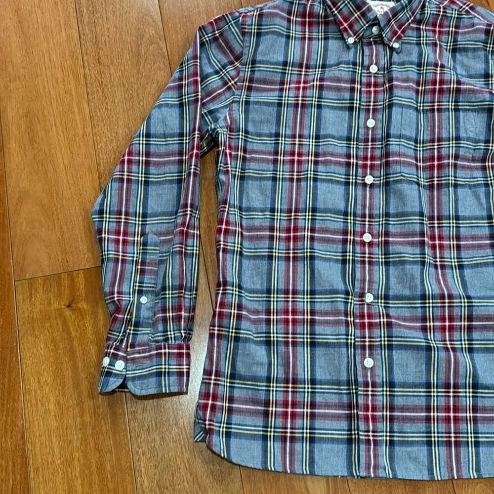 Brooks Brother Red Fleece flannel Cotton button up size‎ size L